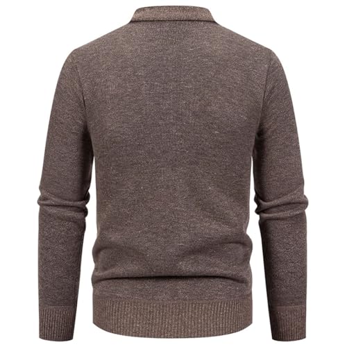 Men Thick Knit Cardigan Sweater Button-Up Vintage Style Casual Streetwear Warm Outerwear3
