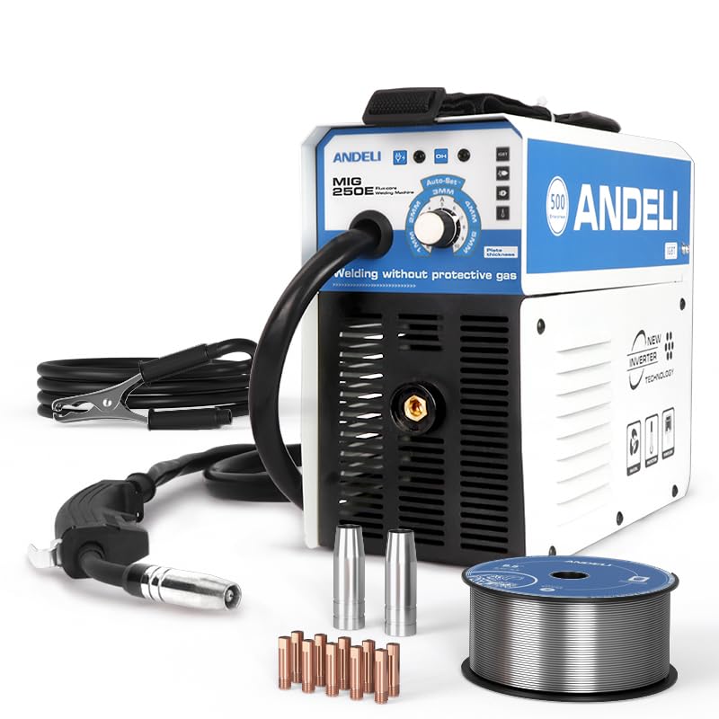ANDELI MIG-250E MIG Welder Flux Core MIG 230V Portable Welding Machine (MIG-250E)