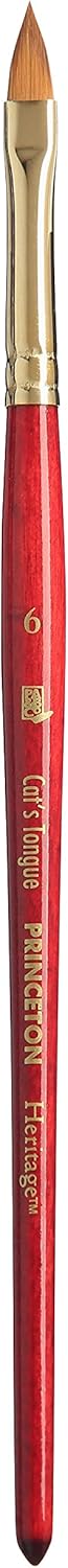 Princeton Heritage Paintbrush, Size 6, Scarlet