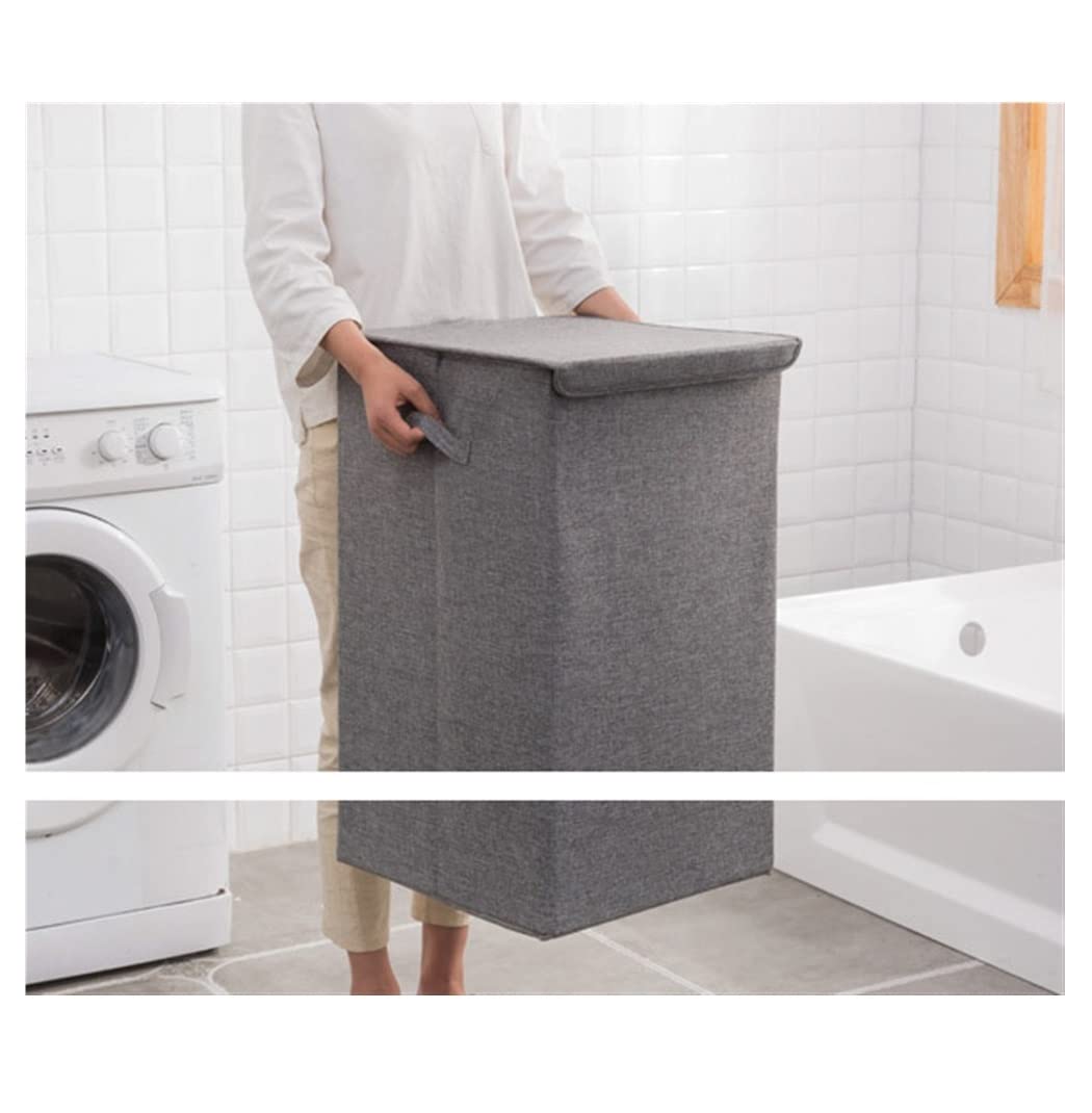 Cesto Ropa Sucia Cesto De Ropa Sucia Contenedor Almacenamiento Plegable con Tapa Cesta Artículos Diversos En La Sala Estar Hamper(B)