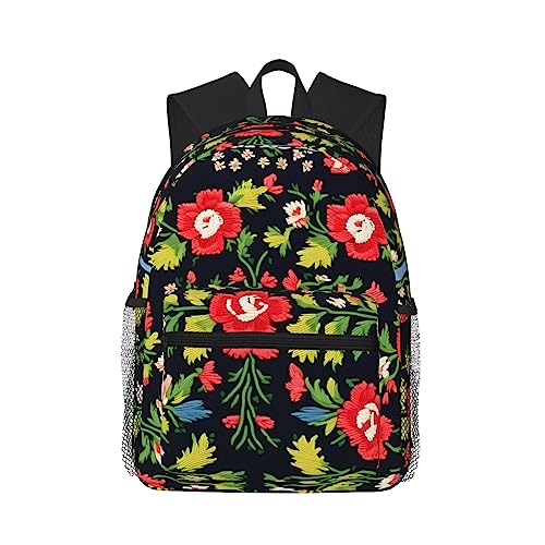 Sac à dos ukrainien léger noir avec poches pour homme et femme