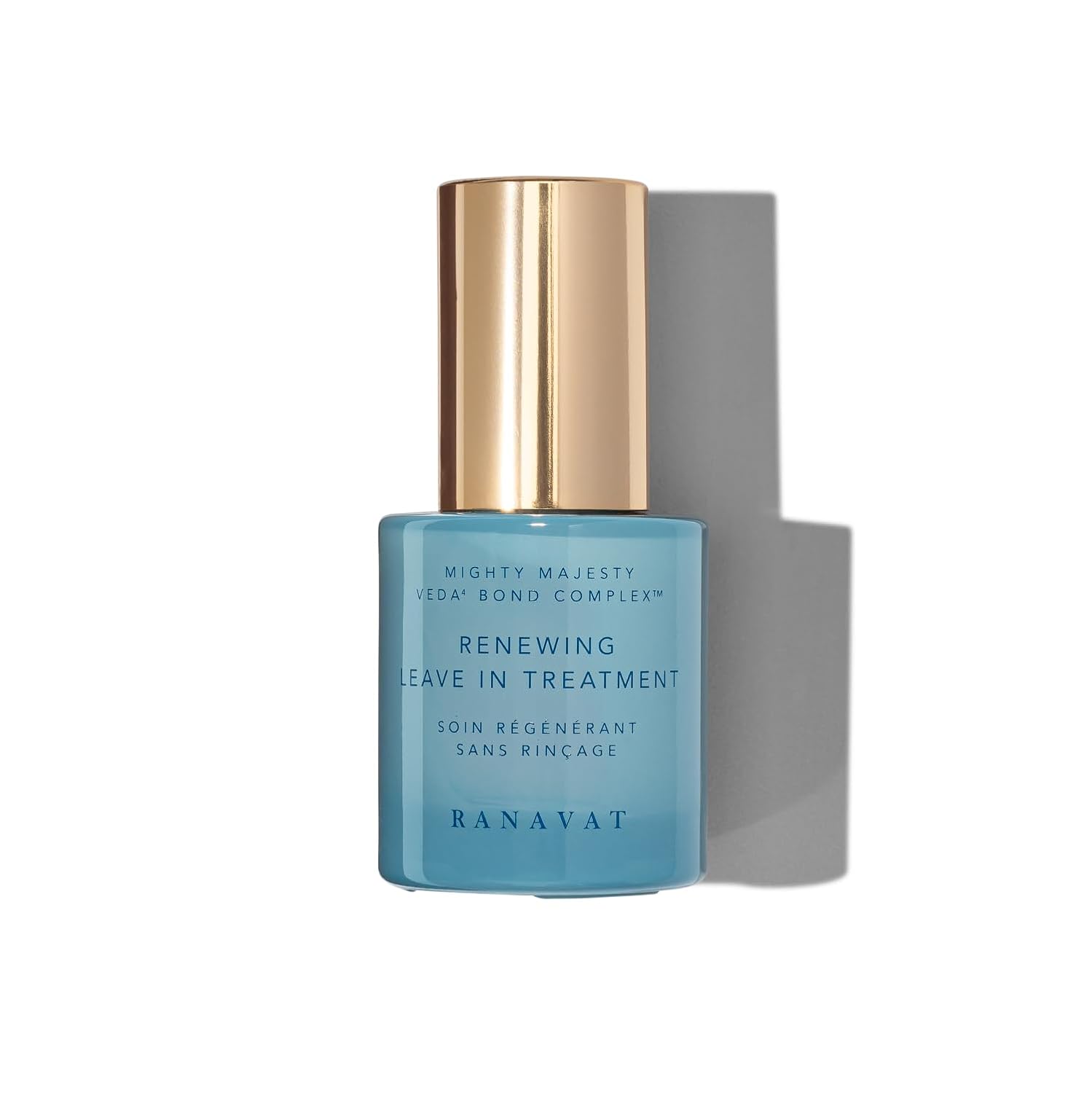 RANAVAT Mighty Majesty Travel Size Leave In Hair Treatment – Moisturizing Cream & Heat Protectant for Styling with Veda Bond Strengthening Complex, Macadamia Nut Oil & Haritaki (0.5 oz)