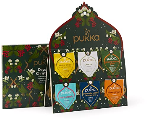 Pukka Calendario Dell'avvento 2022, Calendario Dell'avvento Non Di Cioccolata, L'ottimo Calendario Dell'avvento Per Gli Amanti Del Tè E Delle Tisane, 24 Bustine, 24 Unità