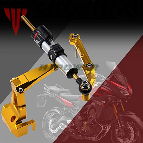 EAMOM Acessórios de motocicleta Amortecedor de direção com suporte para kit de montagem MT-09 Tracer