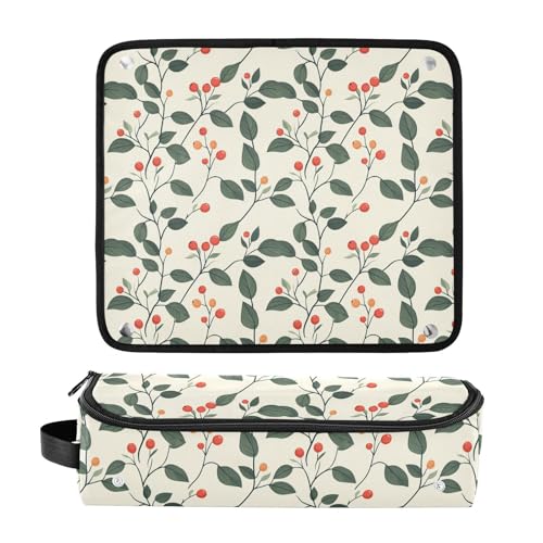 Berries Sharrow Marble Bolsa de Viaje para Herramientas para el Cabello, Mat de Resistencia al Calor para Planchas, Rizadores y Accesorios, Organizador Portátil miniatura 3
