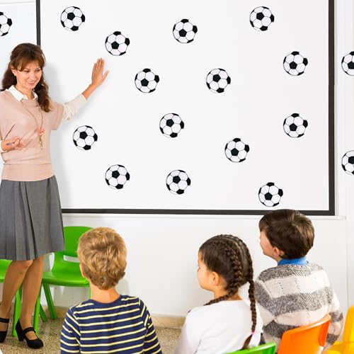 Image of Glitter Soccer Cutouts for 2026 World Cup Decors- 100Pcs Sport Ball DIY Paper Cuts Party Decorations Soccer Shape Cutout Bulletin Board for Sports Theme Back to School Party Classroom Game Day Wall