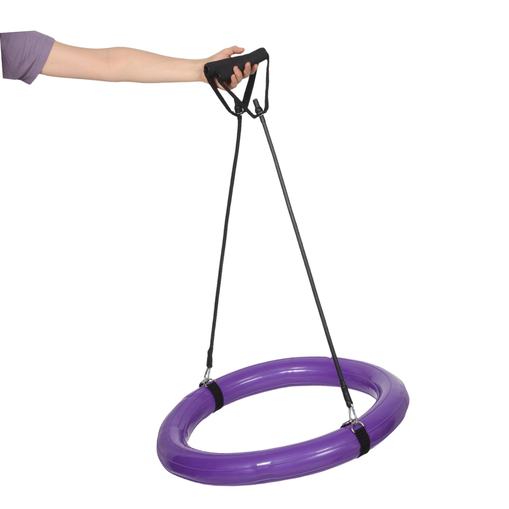 TOYANDONA Base per Palla da Yoga 60cm in PVC Porpora con Maniglia | Anello Stabilizzante Spesso, Supporto Fisso per Allenamento Core, Uso Domestico e Attività All'aperto