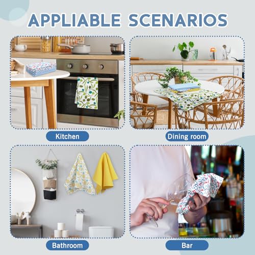 Cagreex DC Kitchen Towel Tea Dishcloths Set: 4 Pcs 18*26 Soft Absorbent 100% Cotton Dish Towels thumb #1