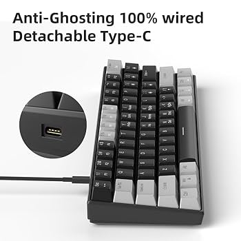 Amazon.co.jp: 60%メカニカルゲーミングキーボード ミックス