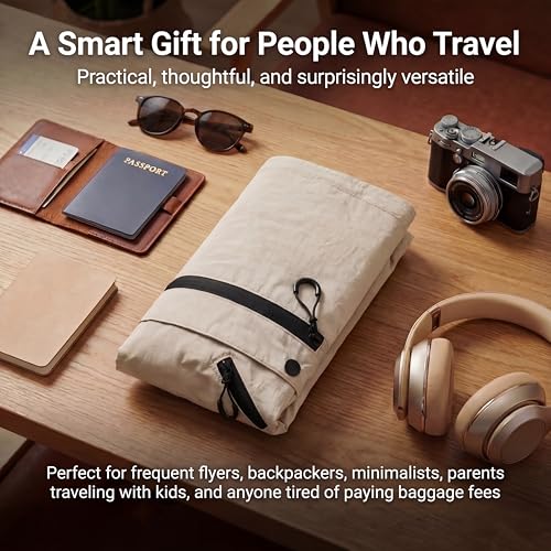 Image of 2-in-1 Convertible Travel Vest with Pockets for Men & Women | Avoid Carry-On Fees | Wearable Luggage | Vest Bag