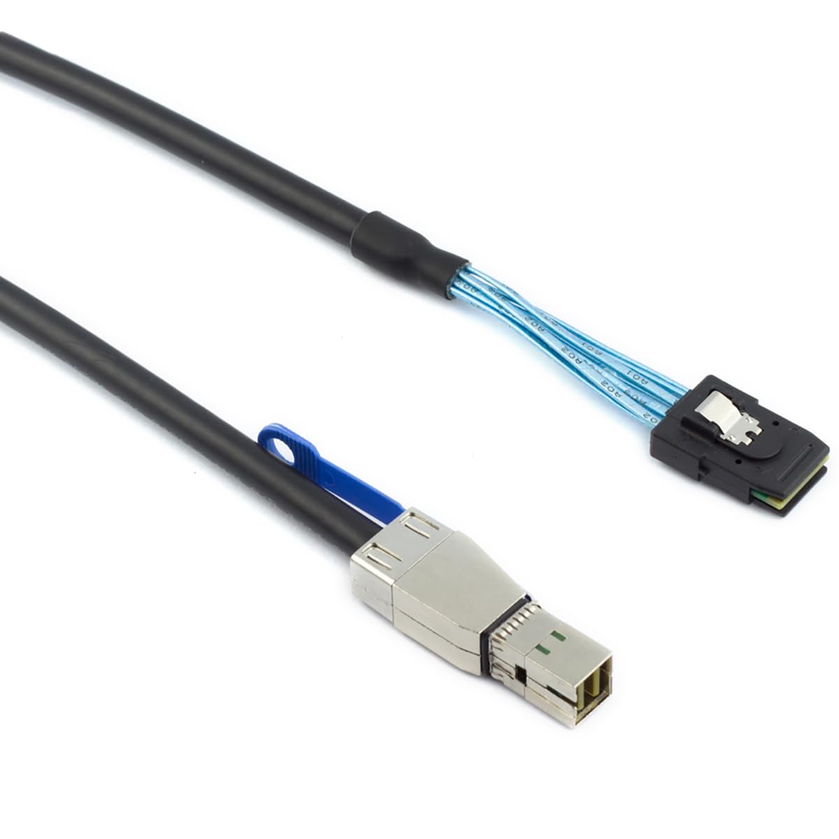 Mini SAS HD SFF-8644 con IC a SFF-8087 Server Stacking Cable - Cavo dati 12Gbps ad alta velocità 28AWG 10 Ohm, nero (1M)