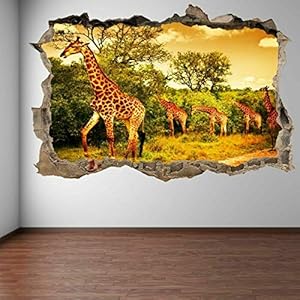 3D effect muurtattoo sticker doorbraak zelfklevende muurschildering muursticker stenen muur doorbraak muursticker tattoo…