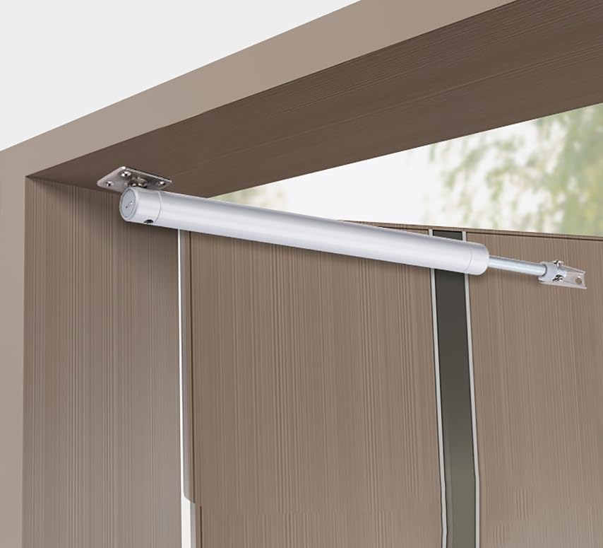 Heavy Duty Door Closer Aluminum Pneumatic Door Closer Side-Mounted Home Fire Door Closer Automatic Door Closer Device Mute Anti-Collision Buffer Rebound Door Closer,3 Styles — image 1