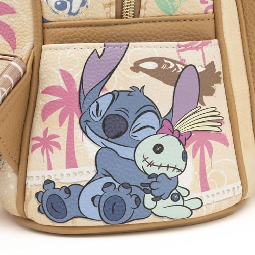 Image of Wondapop Disney Stitch Aloha 11 inch Vegan Leather Fashion Mini Backpack