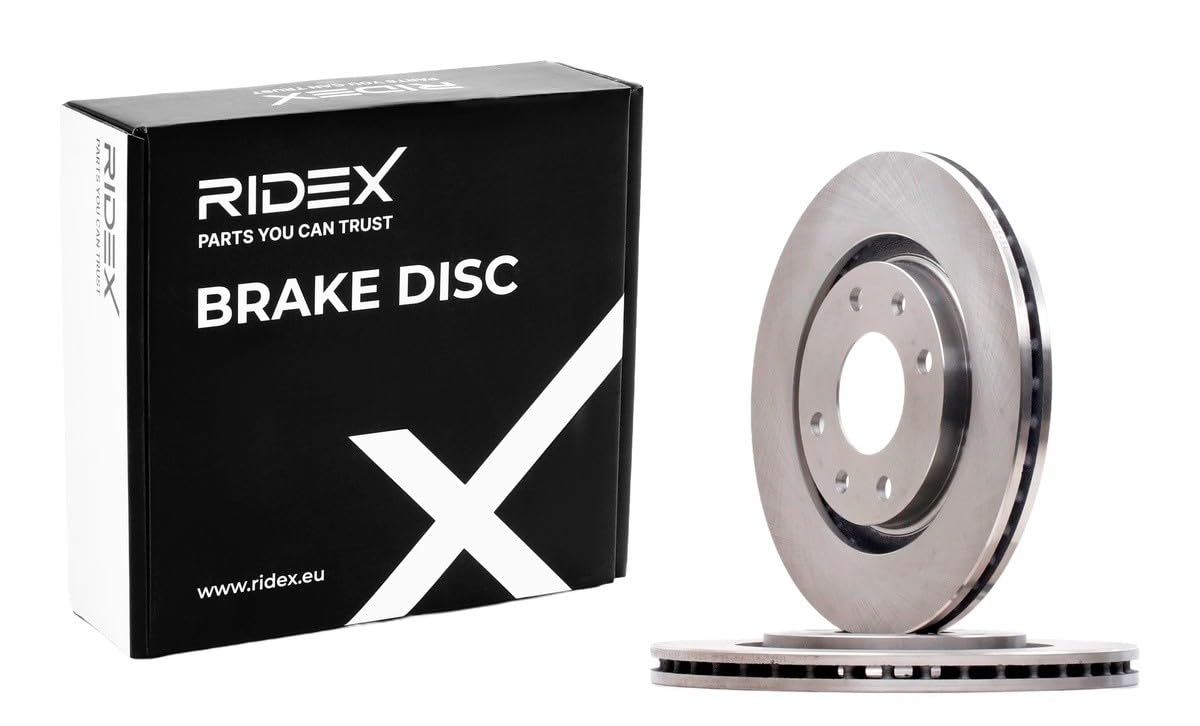 RIDEX 3405B1144 Juego para eje Kit de discos de freno y pastillas Delantero sin tornillos Compatible con PEUGEOT 206 Fastback 2A/C
