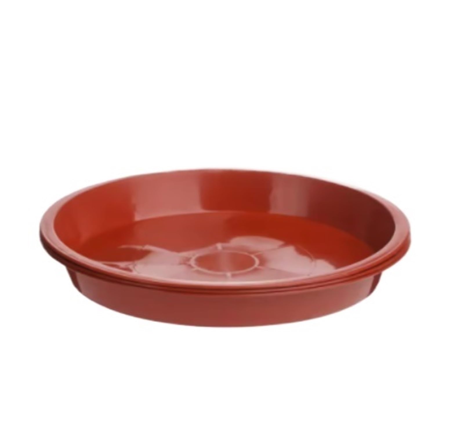 CNYUON 3Pcs Round Flower Pot Indoor Outdoor Drip Trays Plastic Tray Saucers Plant Saucer(Red,26x30cm)