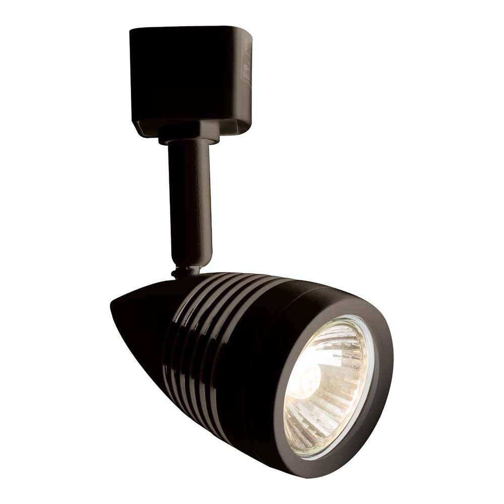 Knightsbridge Single GU10 Track Bullet Spotlight in Black