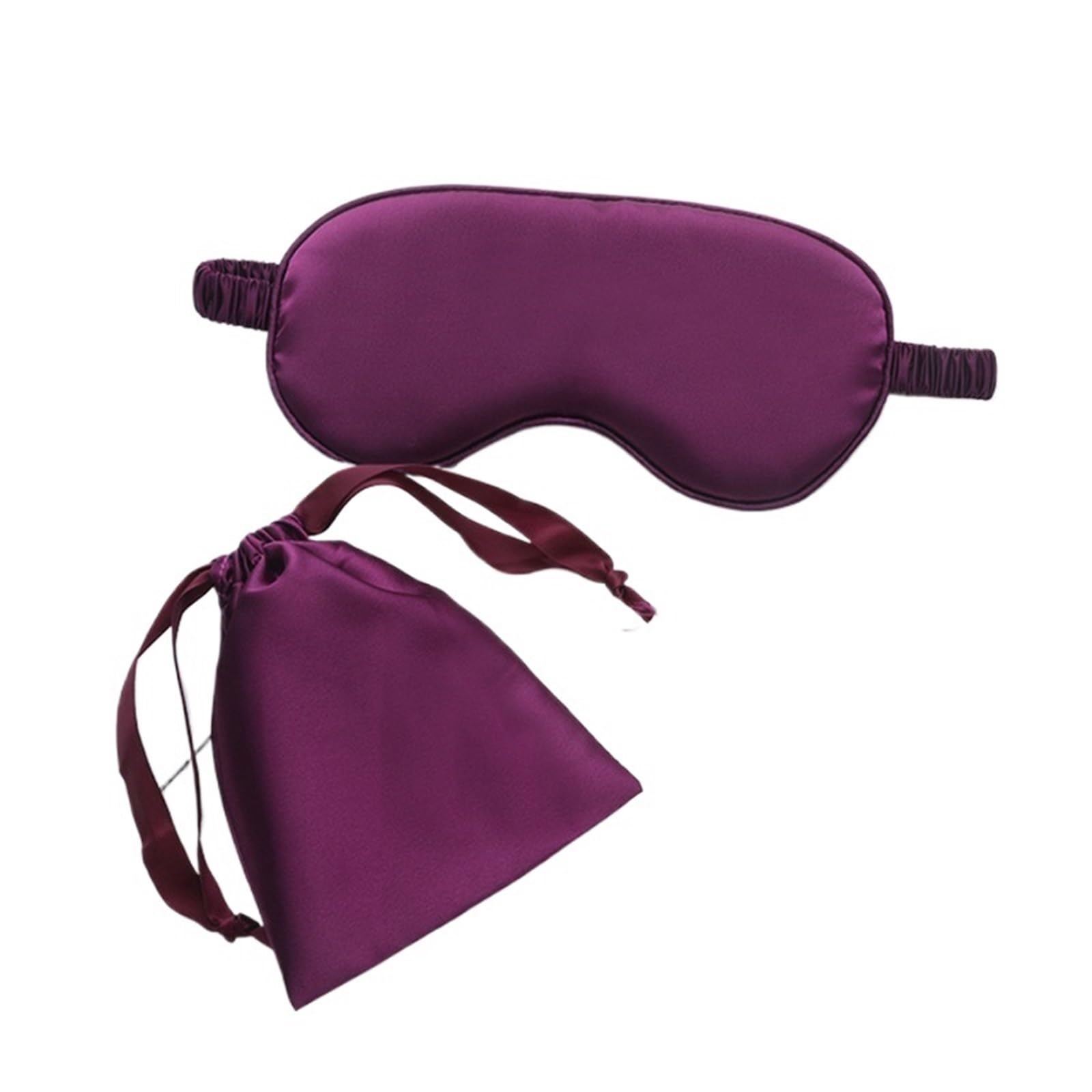 antifaz Antifaz de seda con bolsa de transporte, antifaz de viaje for dormir, for mujer, hombre, funda for la siesta, cómodo parche for los ojos, ayuda a descansar los ojos, cubierta for dormir(Dark P