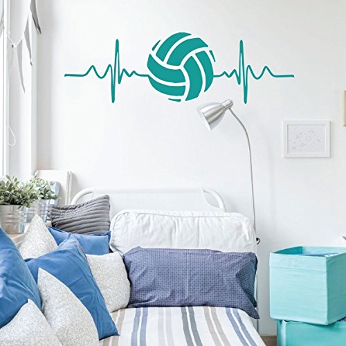 Vinilo decorativo con diseño corazón y voleibol miniatura 3