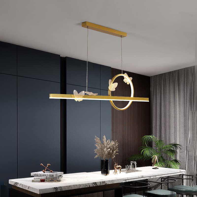 Suspension LED réglable par télécommande avec longue bande moderne - 5