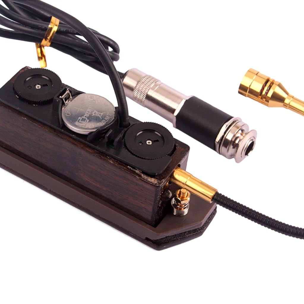 Przetwornik do gitary Soundhole Pickup EQ przedwzmacniacz z gniazdem końcowym do gitary, ukulele