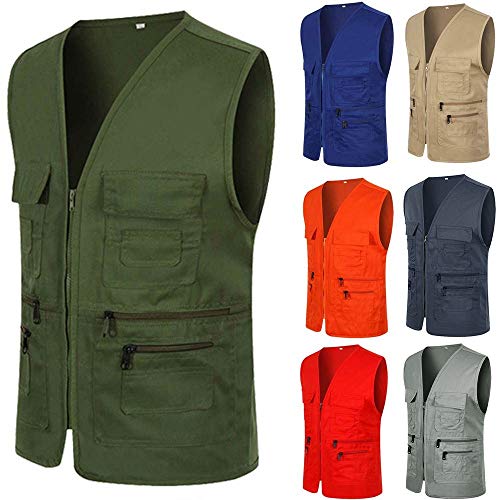 Fishing Vests for Men Summer Outdoor Work Safari Fishing Travel Photo Vest with Pockets Lightweight Cargo Hunting Waistcoat3