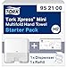 Tork 952100 Xpress Asciugamani Starter Pack: 1 Tork Dispenser Mini per asciugamani intercalati + 1 ricarica, sistema H2, Elevation design, colore bianco (100 fogli)
