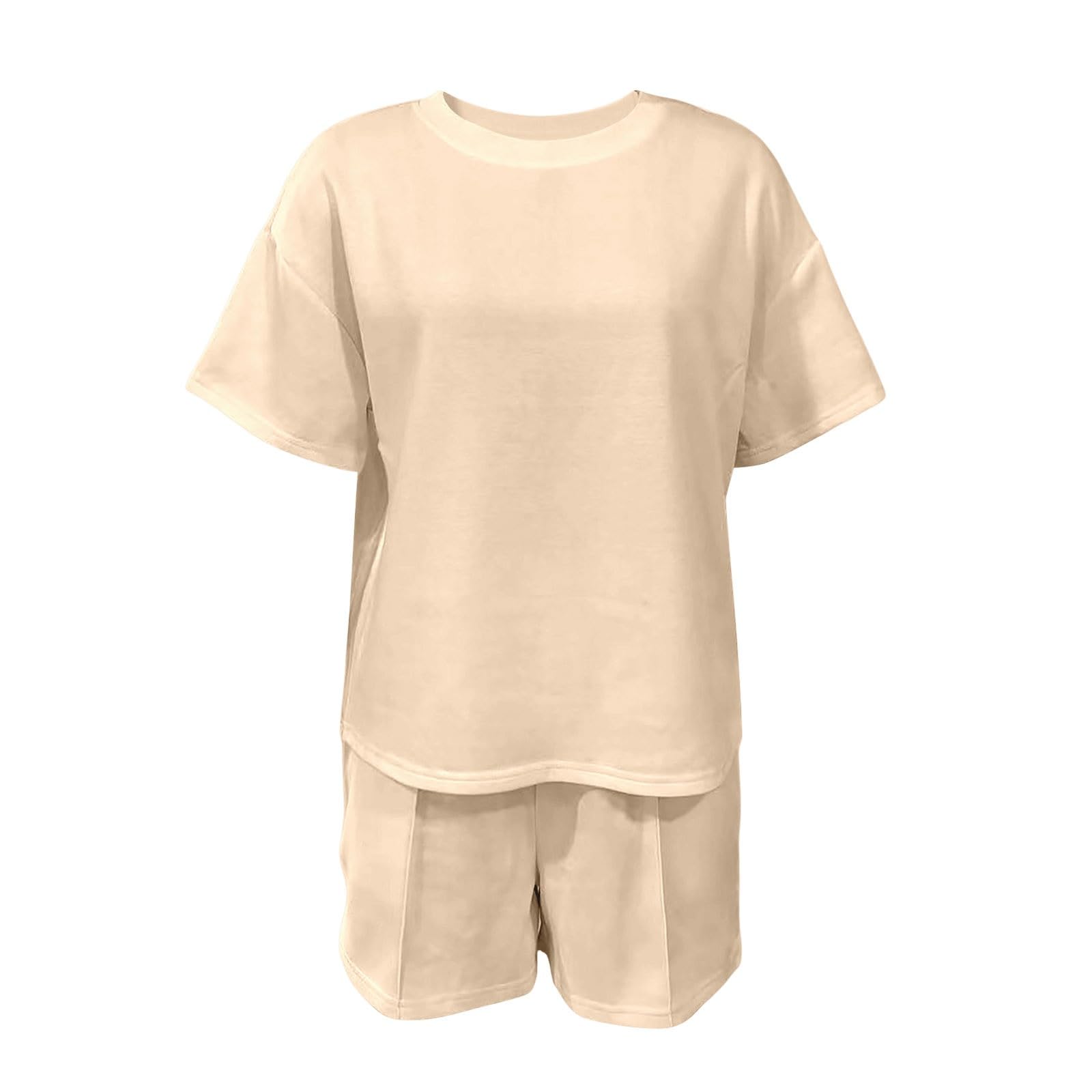 Zweiteiliges Shorts-Set mit lockerer Passform/Leichtes, lässiges Kurzarm-Oberteil-Ensemble für den Sommer