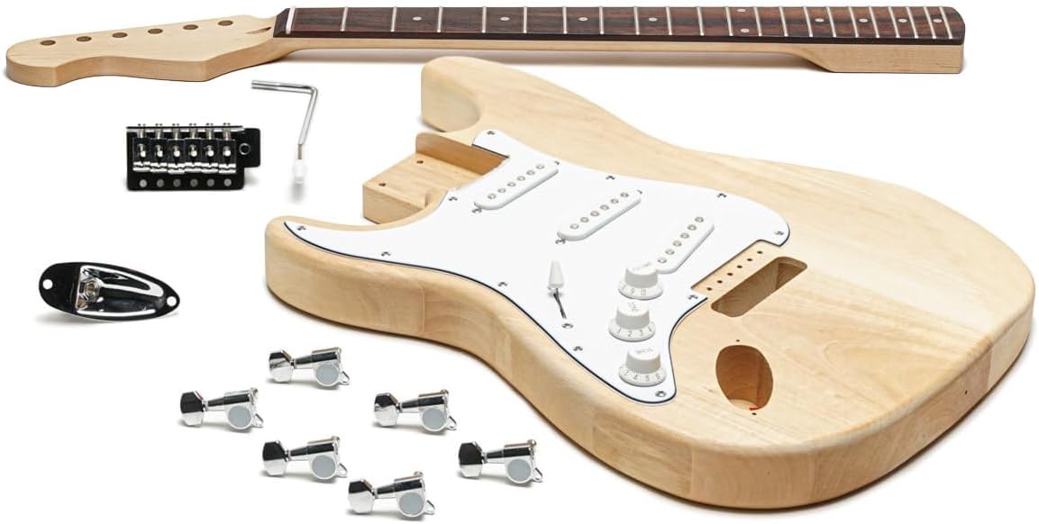 Solo ST Style DIY Guitar Kit, Basswood Body, Left Handed
