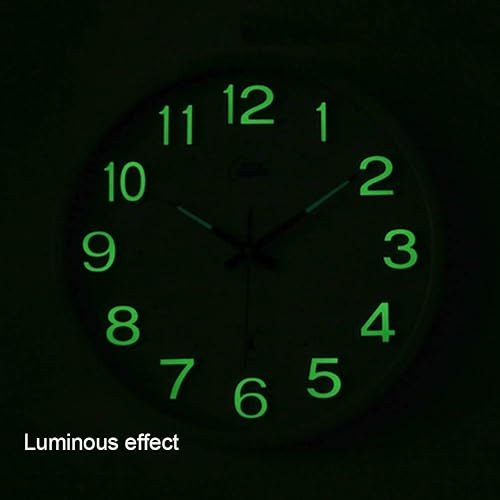 Miniatura 2 de ZZenSmot Reloj de pared moderno y luminoso silencioso de 14 pulgadas para cocina, dormitorio, oficina, sala de estar, decoración, plata, 15.7 x 15.7