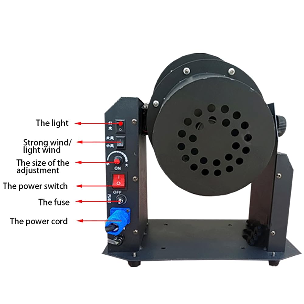 FAXIOAWA Máquina de Nieve Mejorada de 2000 W con 12 Luces LED RGB, producción de Escenario de Grado Profesional, Navidad, Halloween, Fiestas, Bodas y escenarios de DJ