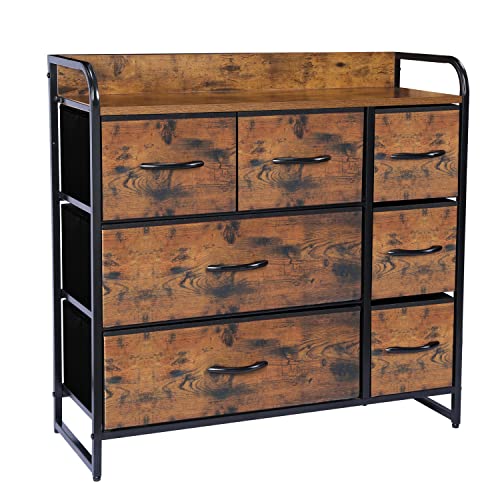 Kamiler 7 Drawer Dresser,3Tier Storage Organizer,Chest of Drawers for