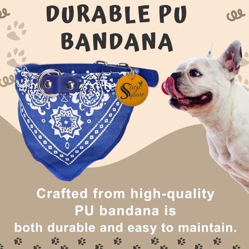 Image of Sage Square Stylish Dog Collar Scarf - Adjustable, Comfortable, Fashionable Accessory for Pets, Soft & Durable Fabric, Dog Breeds, Ideal for Daily Use, Special Occasions (Red)