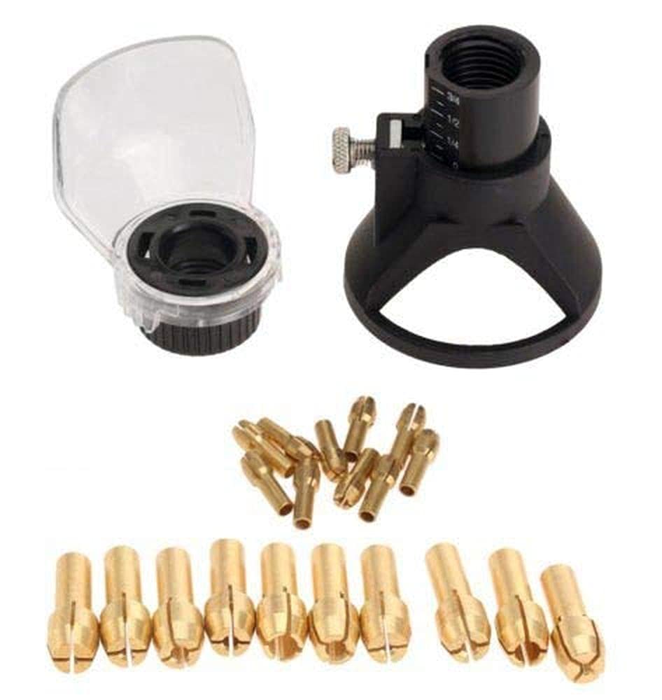 Diy Crafts 10753 6942 Rotary Tool Drill Locator Horn Brass Collets Chuck 4.3mm Shank Cover, Multicolor