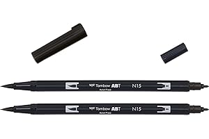 Abt Dual Black Brush Pen: Versatile Art Tool for Artists
