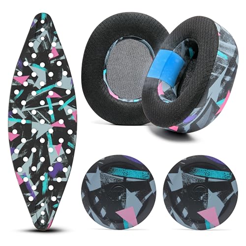 WC Modkit V2 Nova Pro Wireless Pro Omni & Elite - Gel Earpads Extra-Wide Headband & Side Plates for Arctis Nova Pro Wireless Nova Elite & Nova Pro Omni by Wicked Cushions | 90s Black