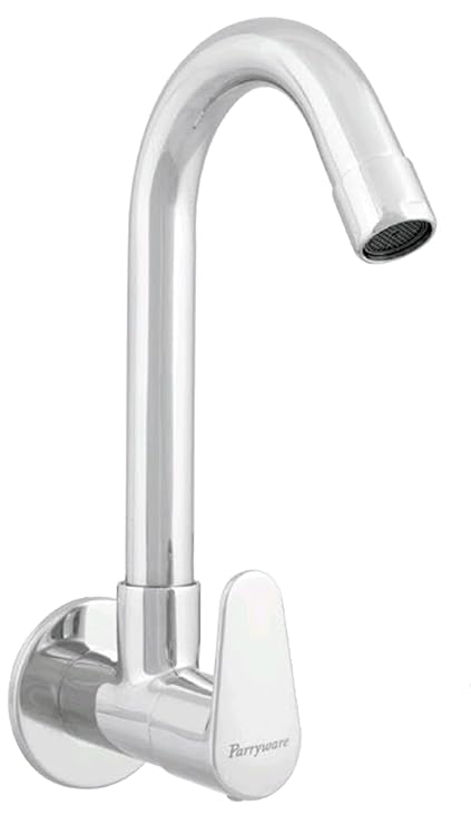 PARRYWARE UNO Wall Mounted Sink Cock with Wall Flange (Brass & Chrome Finish) T5021A1