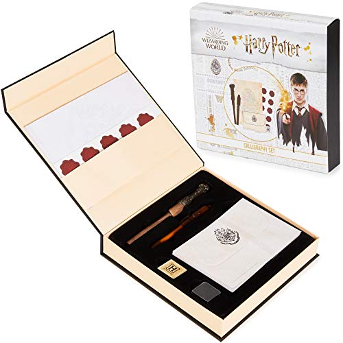 Harry Potter Gifts Kids Calligraphy Writing Set with Wand Pen, Invisible Ink, Hogwarts Envelopes, Stationery Kit Cool Collectible Keepsake Gift Box - Image 2