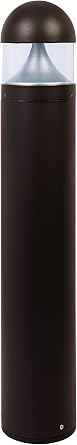 Solus Rounded LED Bollard Path Light 20W Integrated LED, 1400 Lumens 3000K or 4000K CCT Modern Outdoor Light, ETL Listed Black or Bronze Finish Bronze, 3000K / Single Pack