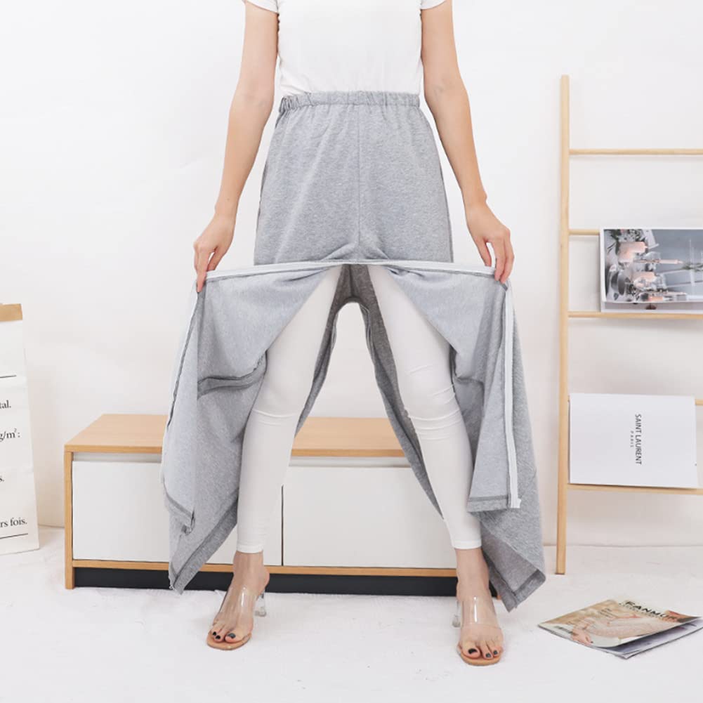 [DEEYOTA] 介護用パンツ 通年用 介護用ズボン ルオープンパンツ ファスナーズボン 綿100％ 寝たきり 骨折病衣 おむつ交換 お着替えサポート 全開 着脱便利 XXL