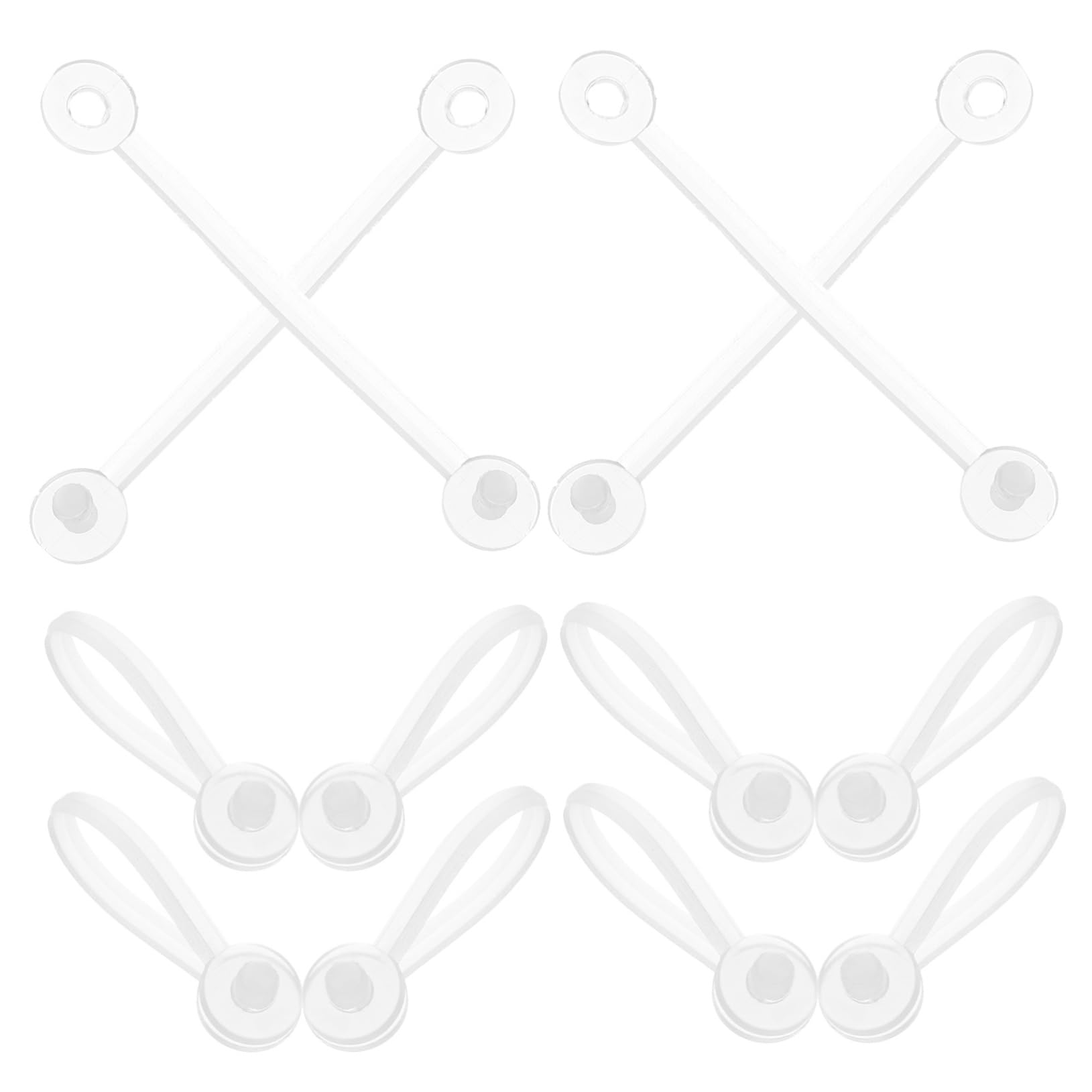 KALLORY 100pcs Tag Buckle Latch for Clothes Tag Fastener Loop Fastening Straps