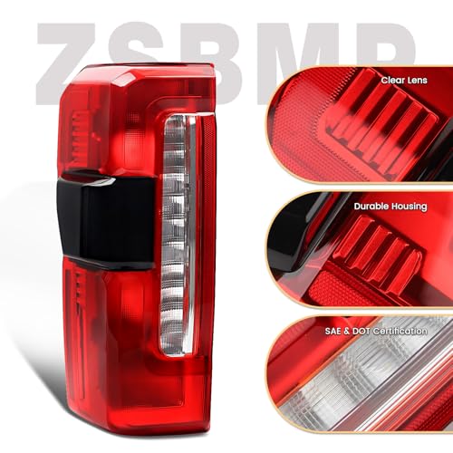 Image of Tail lights Fit for 2023-2025 Ford F250 F350 Super Duty | w /Blind Spot Halogen Rear Light Taillight Rear Brake Lamp Assembly OE:PC3Z13405B FO2800294(W /Blind Spot, Left Driver Side)