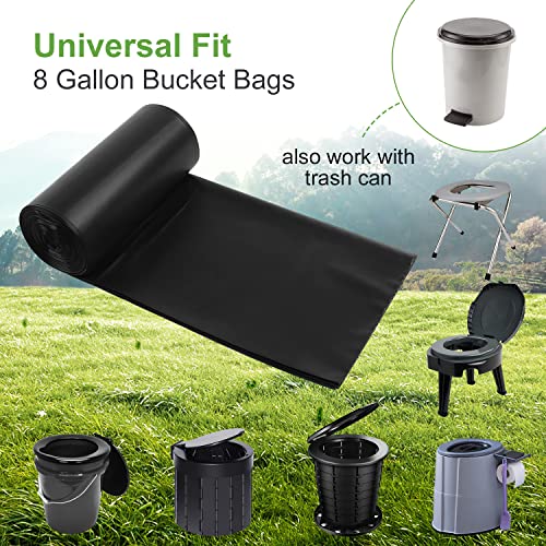 100 Portable Toilet Bags, Litfp Thickened Biodegradable Camping Toilet Bags For Portable Potty, 8 Gallon Compostable Toilet Waste Bags Potty Bags For 5 Gallon Bucket Toilet Adults Outdoor Camping Car #TOP5