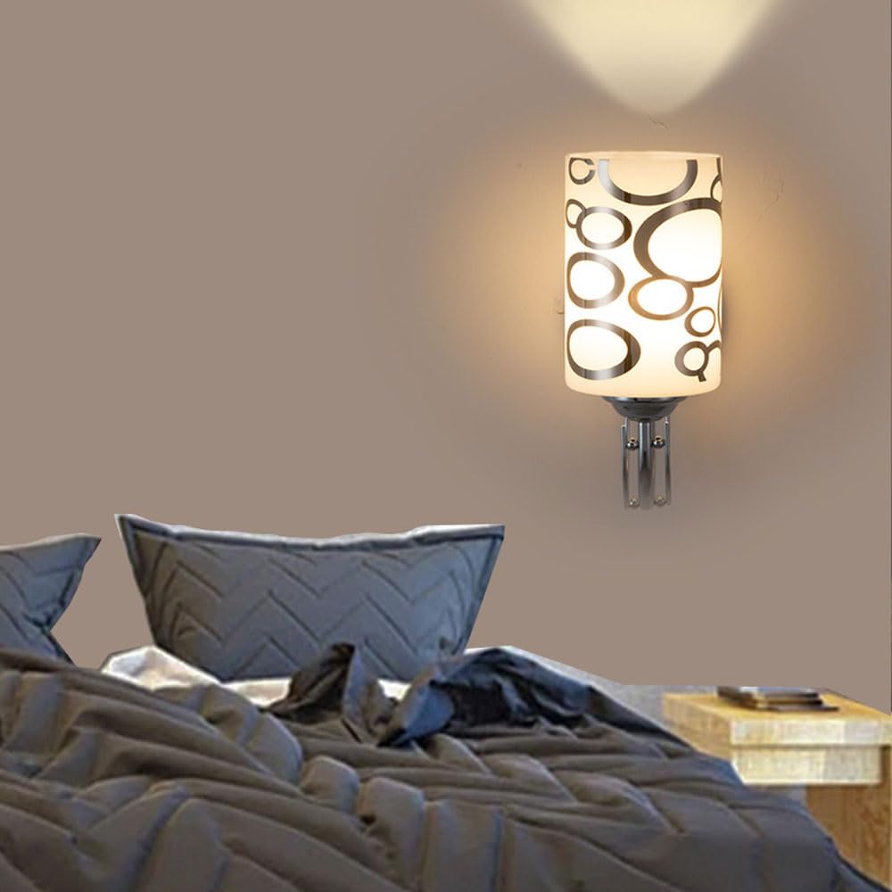 ICEMOB Lámpara de pared de vidrio Dormitorio Lámpara de noche Luz de hierro moderna Minimalista Creativo Graffiti Luz de pared Lámpara de sala Escalera Pasillo Balcón Lámparas de pared Moda creativa T