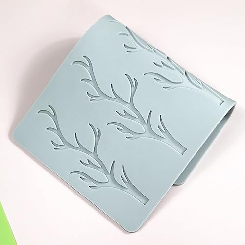 Miniatura 5 de TUKE Tuile Moldes de ramas 3D, moldes de silicona para fondant, moldes de silicona huecos de encaje de caramelo para hornear, arcilla polimérica,