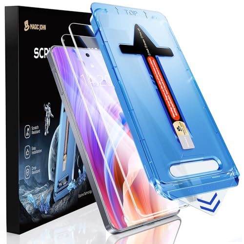 MAGIC JOHN 2 Pack for Samsung Galaxy S25 fe 6.7 inch Tempered Glass Screen Protector Auto Dust-Elimination Bubble Free HD Clear Easy Installation