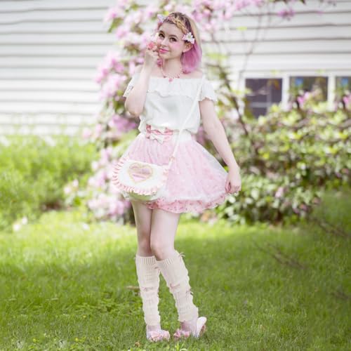 Junely Leg Warmers for Women Kawaii Leg Warmer Cute Legwarmers Lolita Harajuku Gyaru Japanese Accessories3