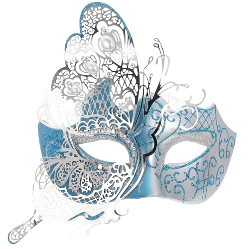 Homoyoyo Rhinestone Butterfly Masquerade Mask for Women Elegant Eye Mask for Parties Festivals and Halloween Comfortable Fit Elastic Strap Complete Your Costume Glamour
