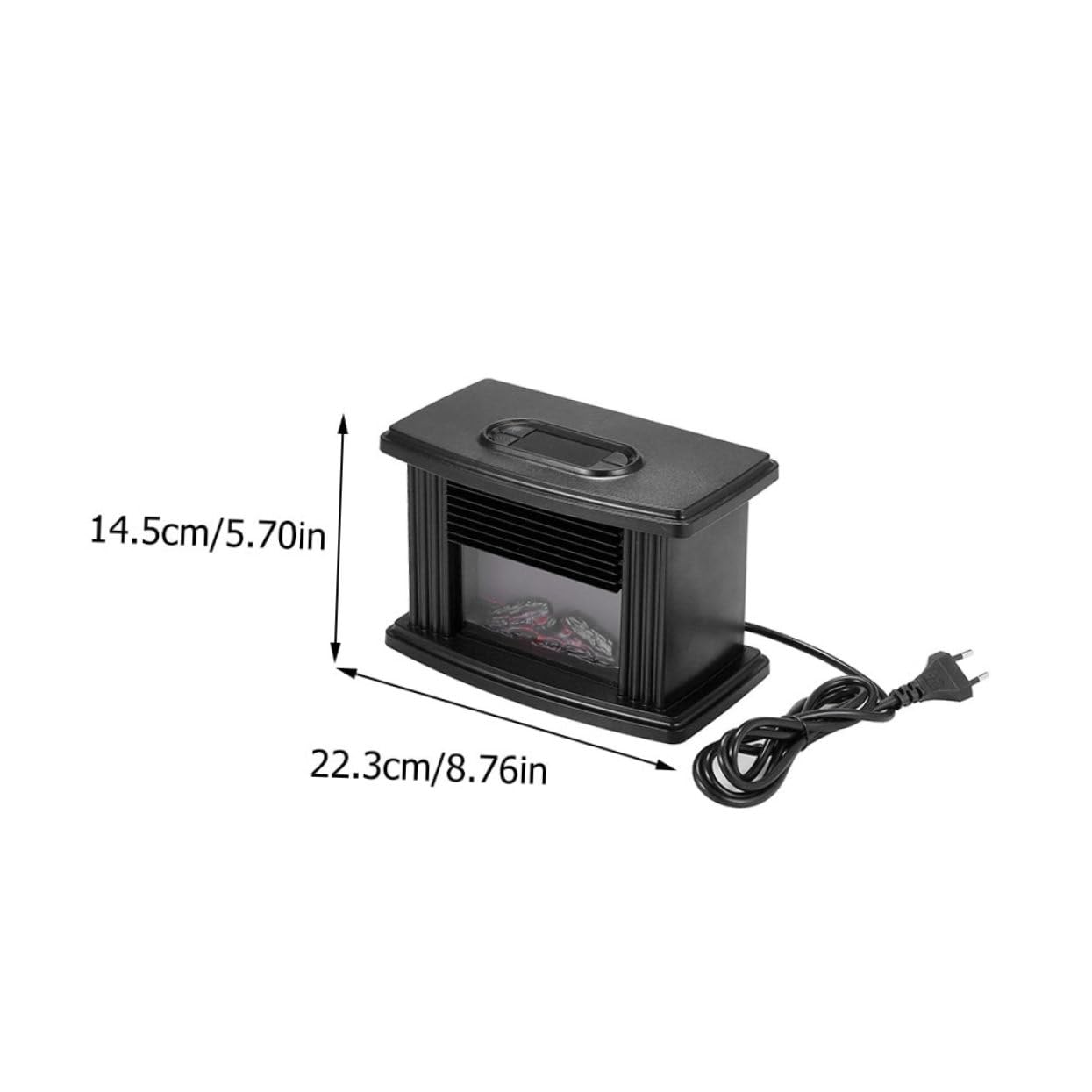 Stufa Elettrica con Effetto Fiamma Simulata Termoventilatore da Fiamma per Riscaldamento Silenzioso e Pulito Adatto per Appartamenti e Camper