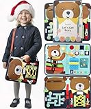 PUTSKA Busy Board Montessori Toys, Busy Book for Toddlers 3+ Years, Sensory Toys, Educational Learning Activities for Learning Fine Motor Skills, Kids Travel Essentials, Gifts for Girls Boys